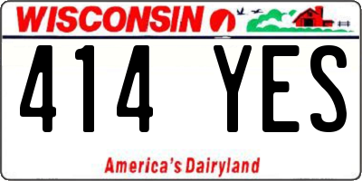 WI license plate 414YES