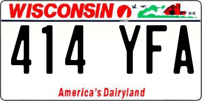 WI license plate 414YFA