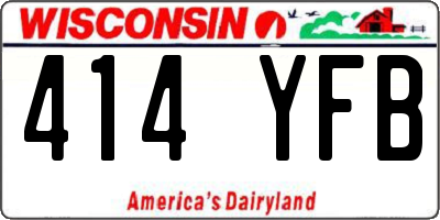 WI license plate 414YFB