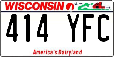 WI license plate 414YFC