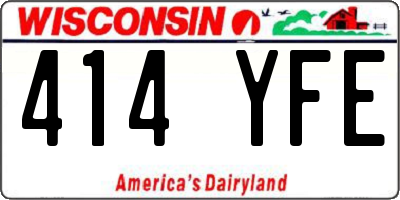 WI license plate 414YFE