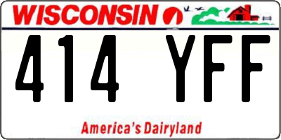 WI license plate 414YFF