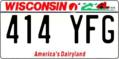 WI license plate 414YFG