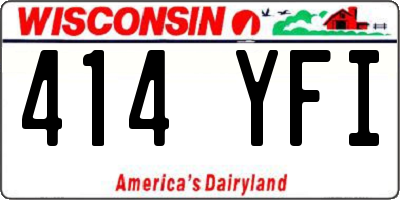 WI license plate 414YFI
