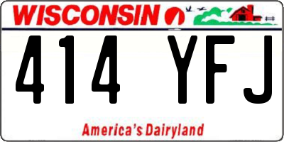 WI license plate 414YFJ