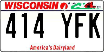 WI license plate 414YFK