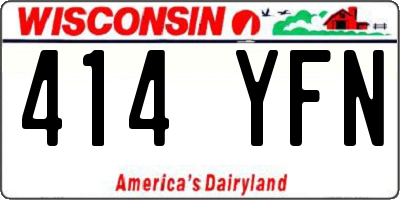 WI license plate 414YFN