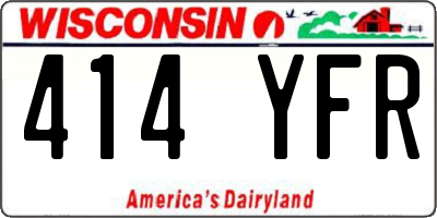 WI license plate 414YFR