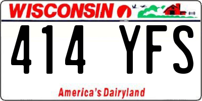 WI license plate 414YFS