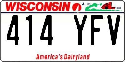 WI license plate 414YFV