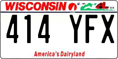 WI license plate 414YFX