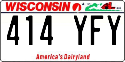 WI license plate 414YFY
