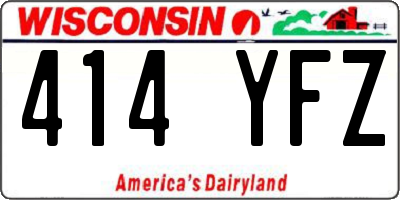 WI license plate 414YFZ