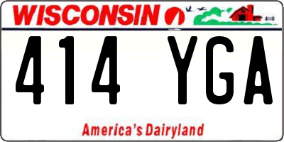 WI license plate 414YGA