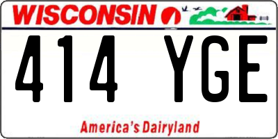 WI license plate 414YGE