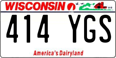 WI license plate 414YGS
