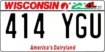WI license plate 414YGU