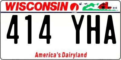 WI license plate 414YHA