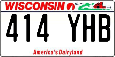 WI license plate 414YHB