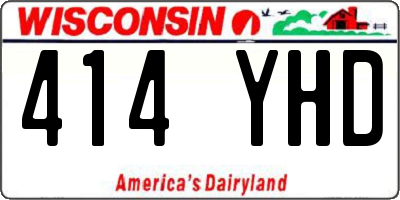 WI license plate 414YHD