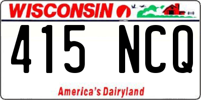 WI license plate 415NCQ
