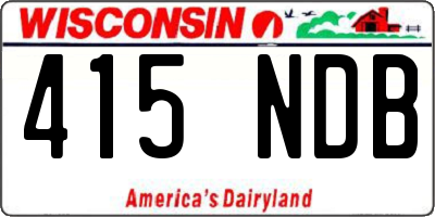 WI license plate 415NDB