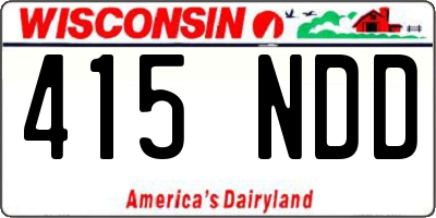 WI license plate 415NDD