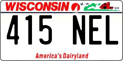 WI license plate 415NEL
