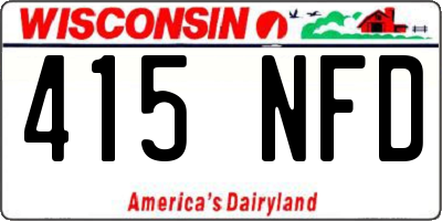 WI license plate 415NFD