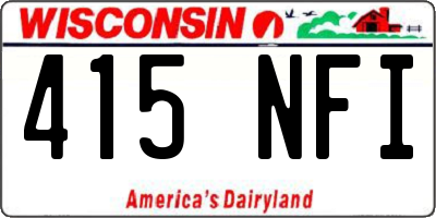 WI license plate 415NFI