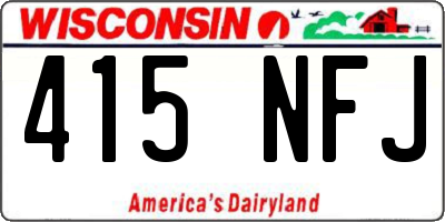 WI license plate 415NFJ