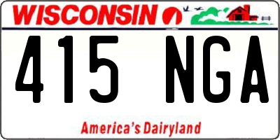 WI license plate 415NGA
