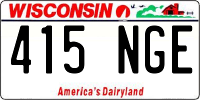 WI license plate 415NGE