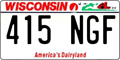 WI license plate 415NGF