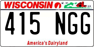 WI license plate 415NGG