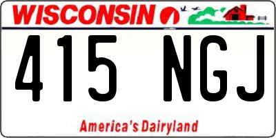 WI license plate 415NGJ