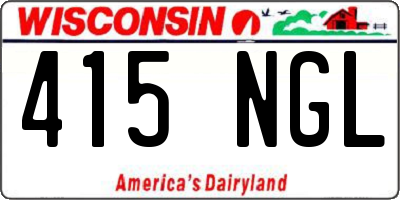 WI license plate 415NGL