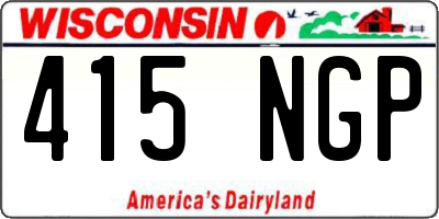 WI license plate 415NGP