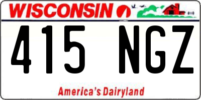 WI license plate 415NGZ