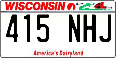 WI license plate 415NHJ
