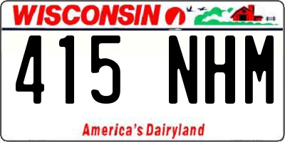 WI license plate 415NHM