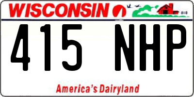WI license plate 415NHP
