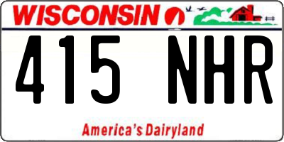 WI license plate 415NHR