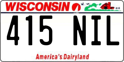 WI license plate 415NIL