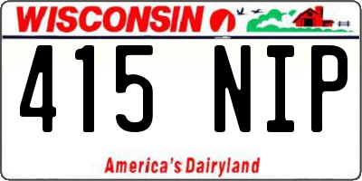 WI license plate 415NIP