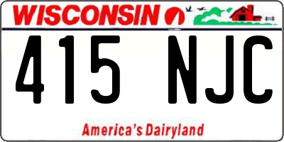 WI license plate 415NJC