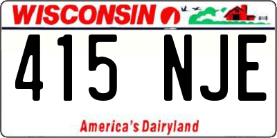 WI license plate 415NJE
