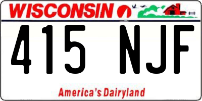 WI license plate 415NJF
