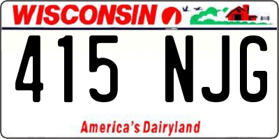 WI license plate 415NJG