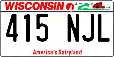 WI license plate 415NJL